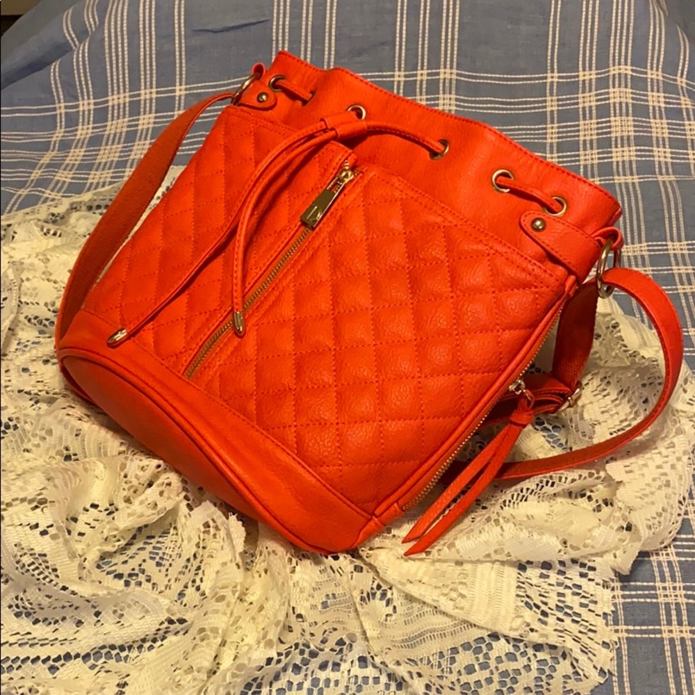 Steve Madden Purse/Backpack-Tangerine in color